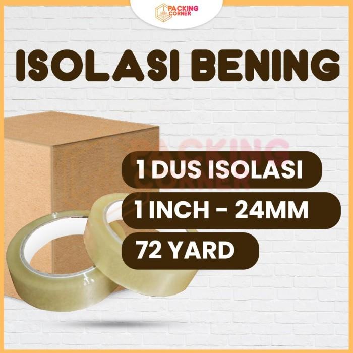 

1 DUS Lakban Isolasi Tape ATK 1 inch 24mm x 72 yard 72Y TERMURAH 1DUS