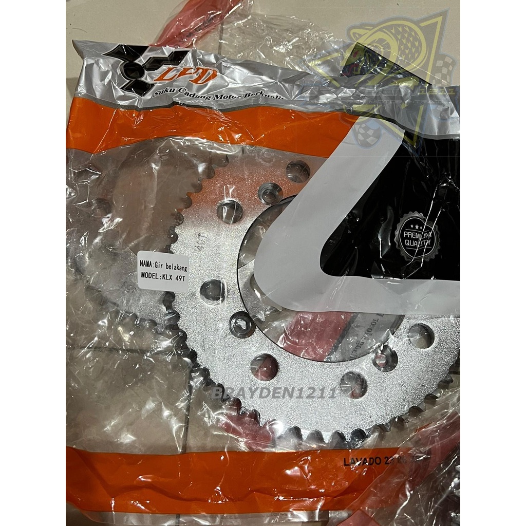 Gear belakang klx sss / gear belakang klx 150 / gear klx 150