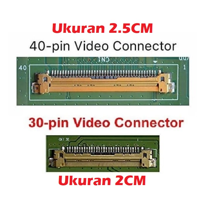 LCD 13.3 SLIM 40 PIN SOCKET KANAN KIRI UMUM ASUS ACER DELL HP LENOVO TOSHIBA AXIOO N133BGE-LB1 LP133WH2-TLA4 B133XW01 TIPE UMUM