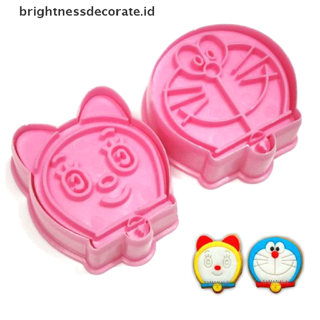 [Birth] 2pcs/set Jingle Cats Dan Doraemon Cookies Cutter/Alat Perangko Plastik Food Grade [ID]