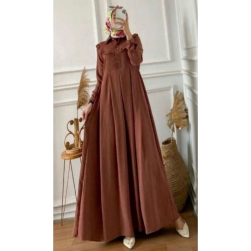 PONI DRESS CRINKLE AIRFLOW//GAMIS CRINKLE AIRFLOW FASHION MUSLIMAH MASA KINI