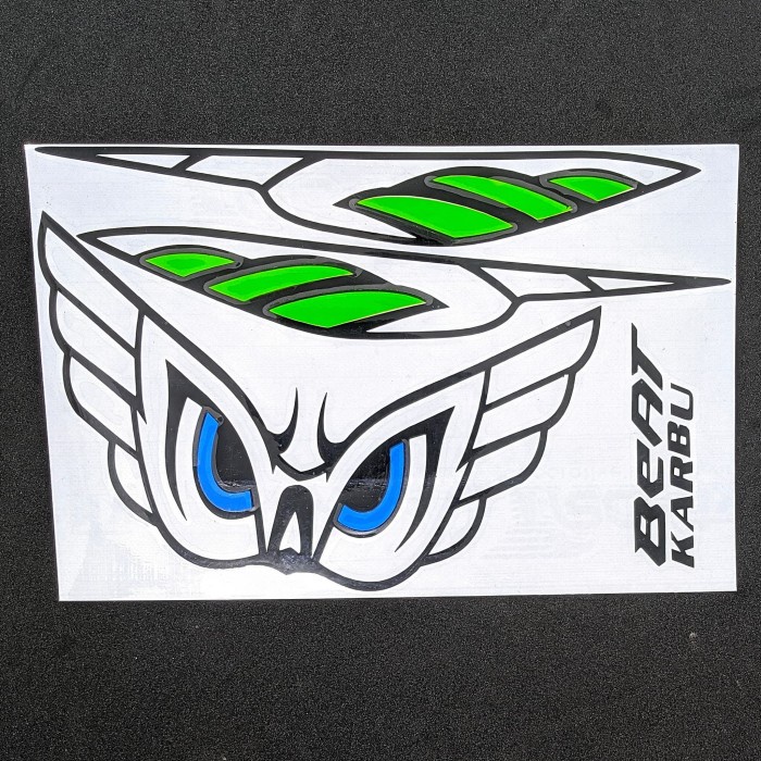 

TERLARIS | stiker lampu honda beat karbu mata elang sticker cutting motor - Mata Biru