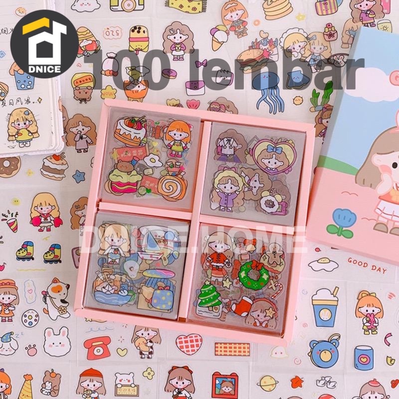 

READY - Stiker Motif Kartun Korea Lucu Anti Air Dekorasi DIY