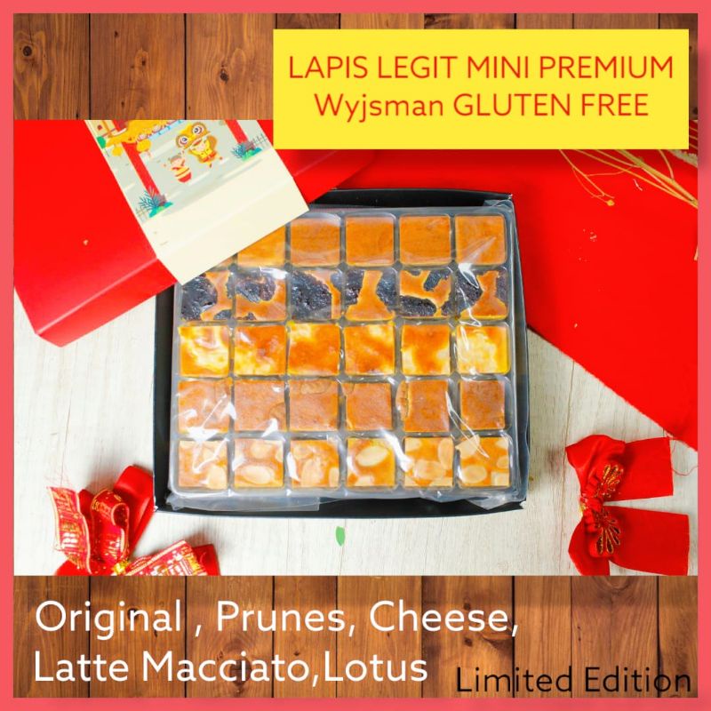 

Hampers Lapis legit mini isi 30 bites 5 rasa Premium Full WYSJMAN Gluten free full kuning telur wysman wisman