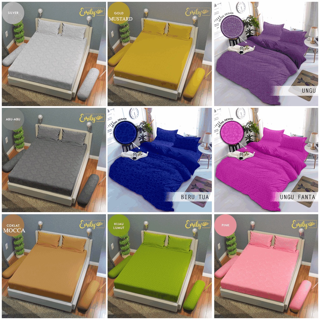 Sprei Homemade EMBOS POLOS HIJAU PUPUS &quot;PREMIUM&quot; katun ukuran 90 100 120 140 160 180x200 &amp; 200