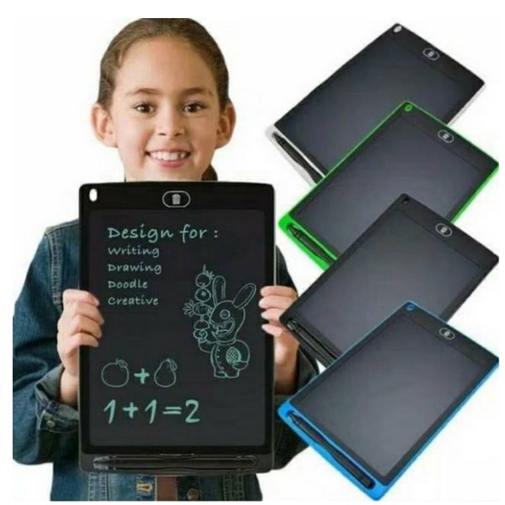 

BlackBoard Tablet Lcd Digital Papan Hitam Peralatan Edukasi Belajar Baca Tulis Hitung Anak Cewe Cowo