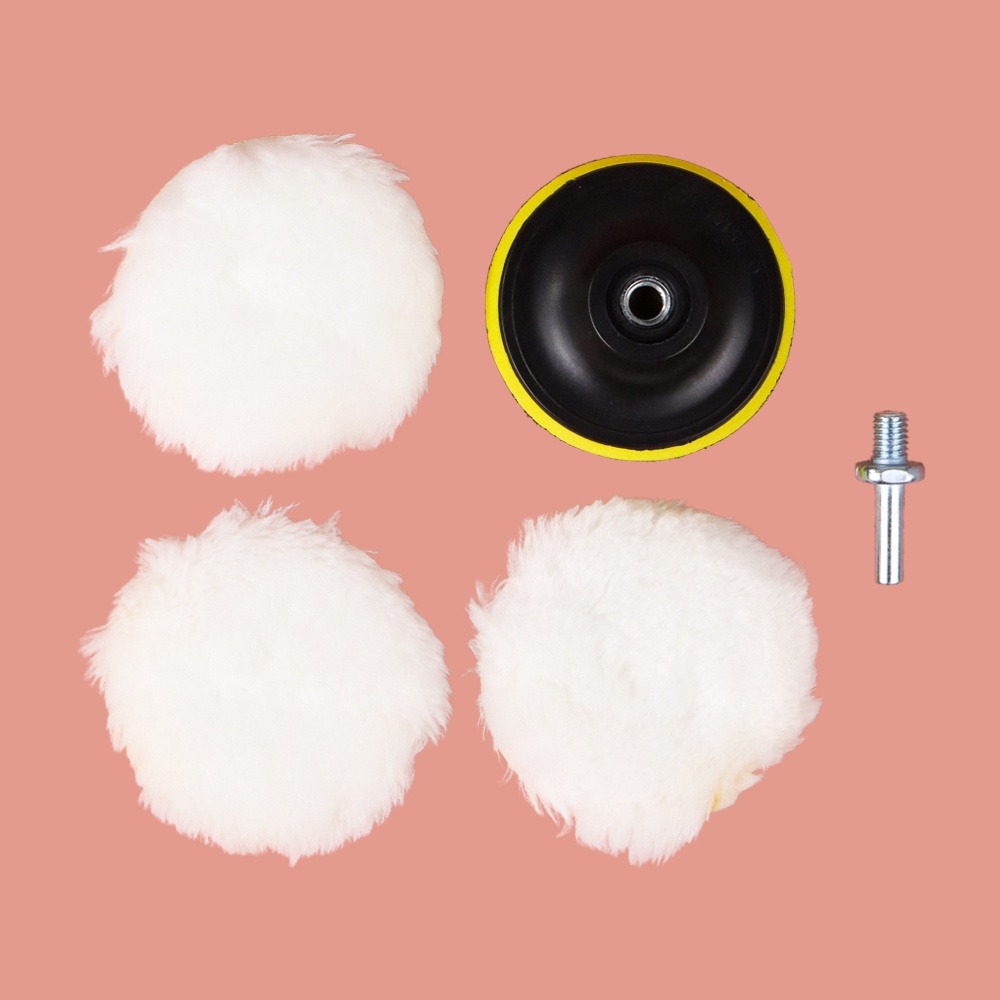 TOPBO Polisher Pad Wol Poles Wax Body Mobil 8 cm - 345IA - Black White - 7RHZO8BV