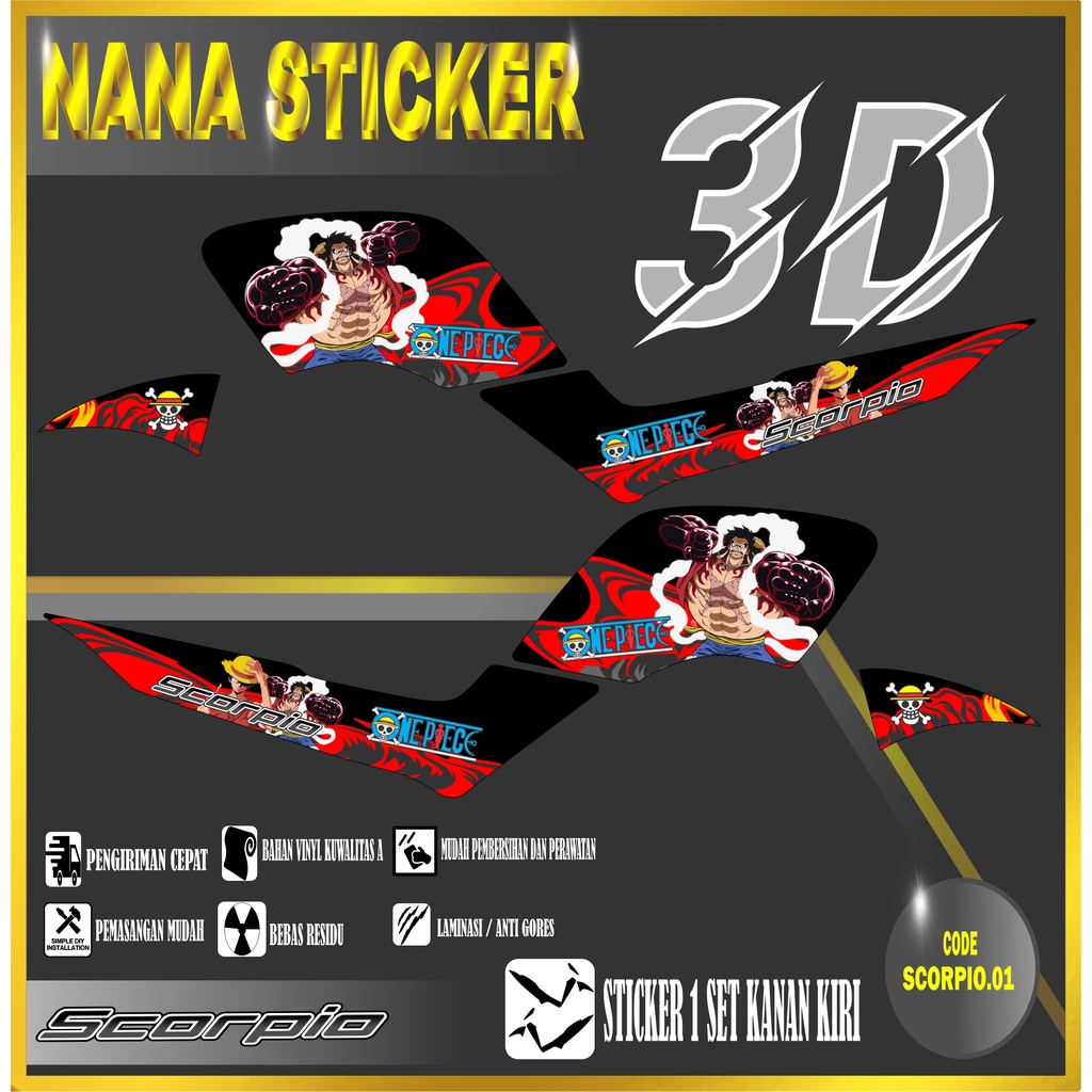 STRIPING SCORPIO VARIASI STICKER SCORPIO STICKER LIS LIST SCORPIO VARIASI 01
