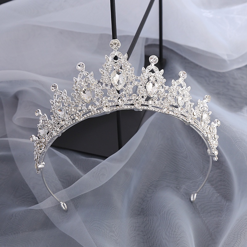 (BISA HIJAB) CROWN Bridal/ MAHKOTA TIARA PRINCESS PREMIUM KRISTAL BERLIAN / MAHKOTA BLINGBLING MEWAH / MAHKOTA PESTA