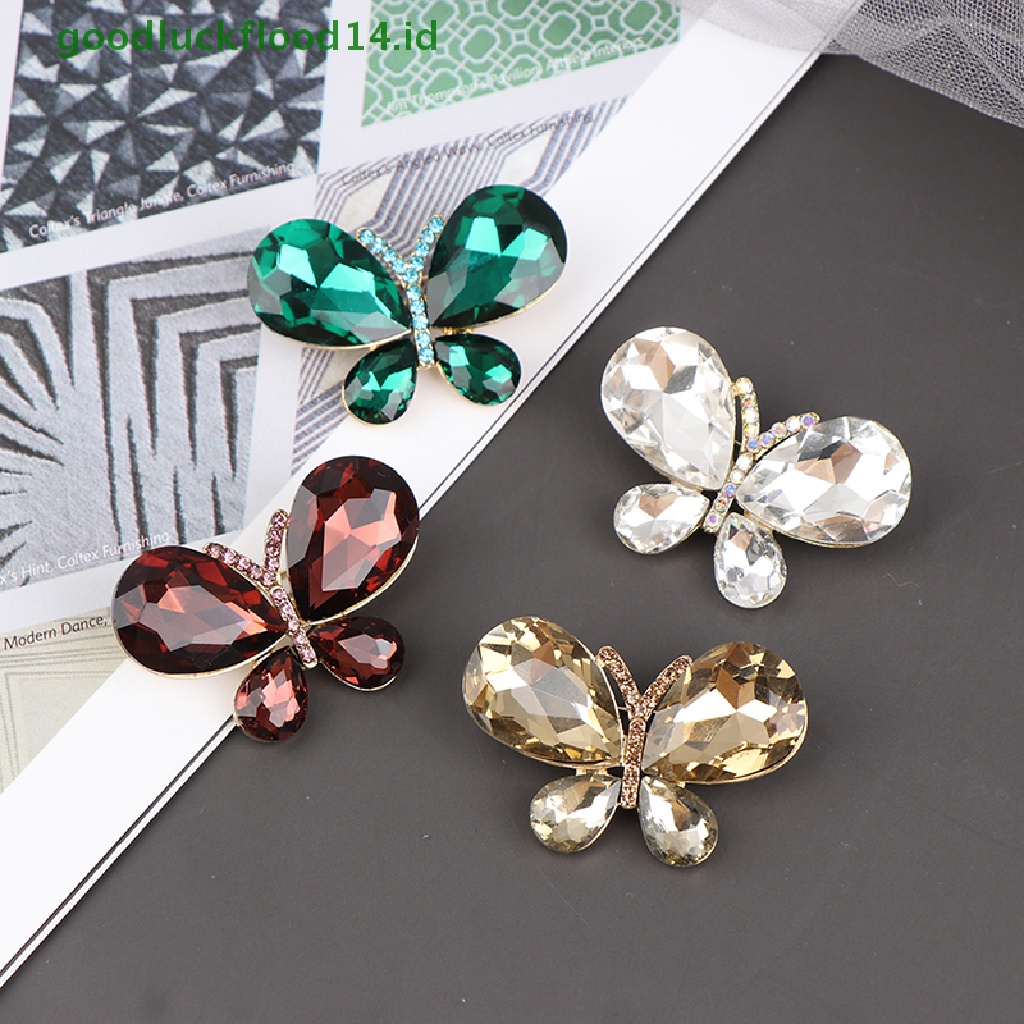 [GOOGFOUR] Kepribadian Kristal Kupu-Kupu Bros Gadis Wanita Kantor Kasual Bros Pin Hadiah [TOP]