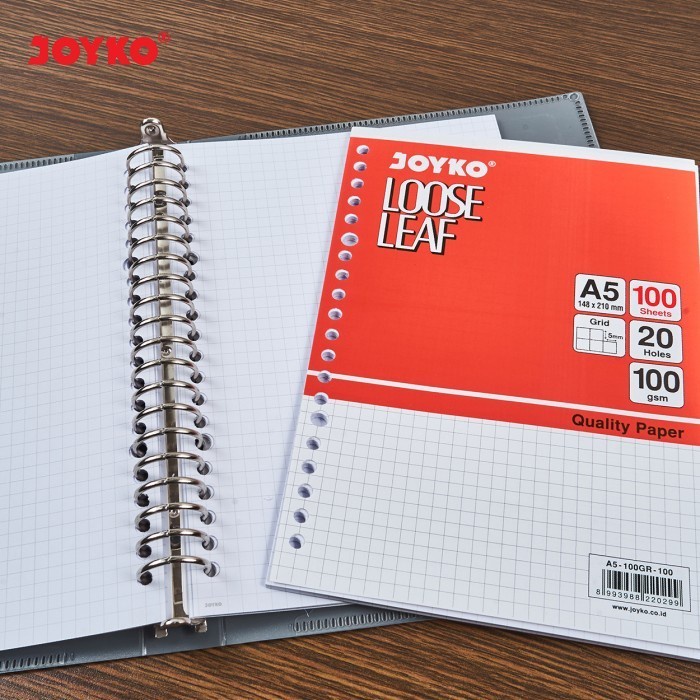 Kertas Binder A5 20 Polos Garis Grid Dot Paper Loose Leaf Refill Joyko