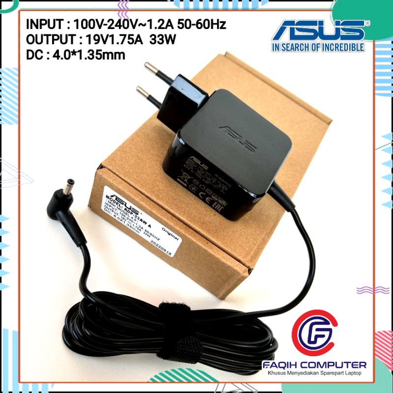 Adaptor Charger Original Asus ADP-33AW C 19V 1.75A DC 4.0x1.35mm ORIGINAL