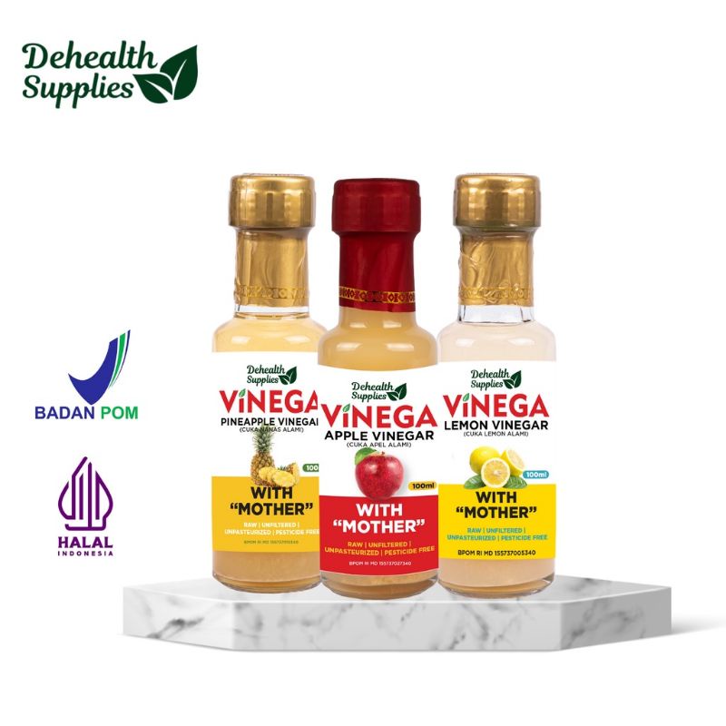 

FINEGA ex VINEGA - CUKA APEL | NENAS | LEMON - 100ml Dehealth Supplies Apple Cider Vinegar