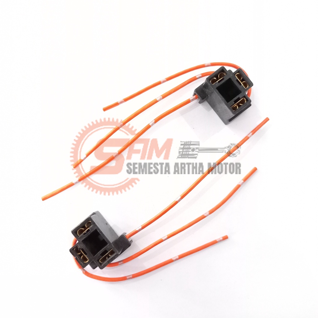 Fiting Lampu H4 Soket Socket HS1 Bohlam Motor Mobil 3 Kabel Kuat Awet