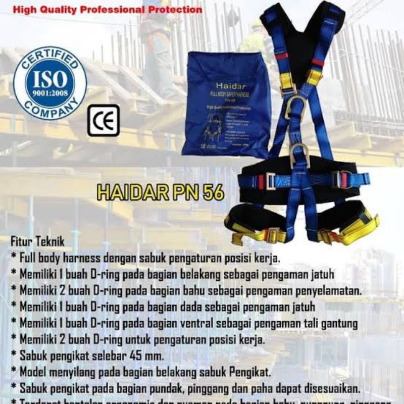 Body Harness PN 56 HAIDAR / Full Body Harness HAIDAR PN56