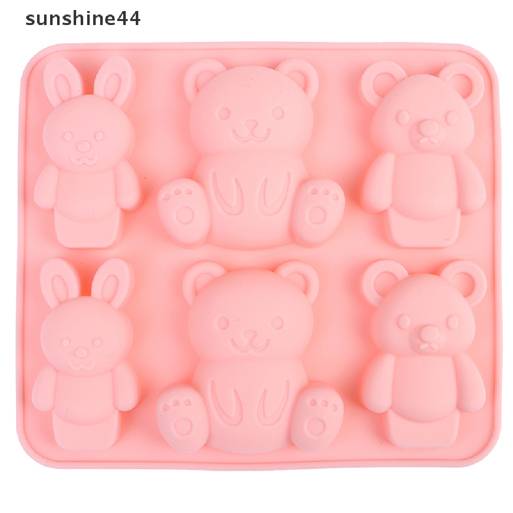 Sunshine Bear Cetakan Silikon Lucu Kartun Hewan Cetakan Kue Coklat.