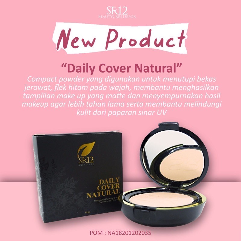 Bedak Padat SR12 / Daily Cover Compact Powder Bedak Anti Luntur Tahan Lama Glowing 10gr