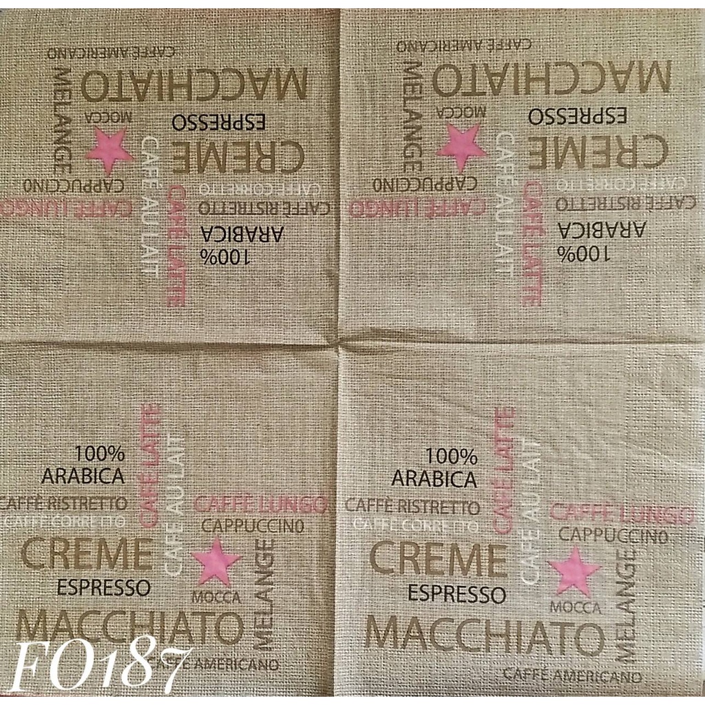 

Napkin Eropa Food FO187/ Tissue Decoupage