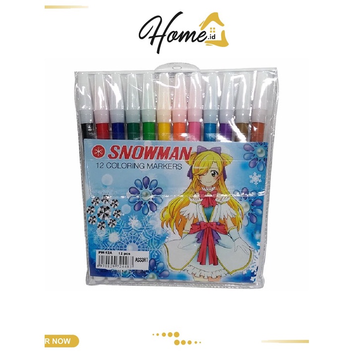

Spidol snowman 12 warna ( 1set/12warna )