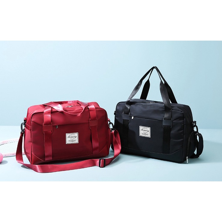 Tas Travel Duffel Bag Olahraga Gym Wanita Ada Tempat Sepatu