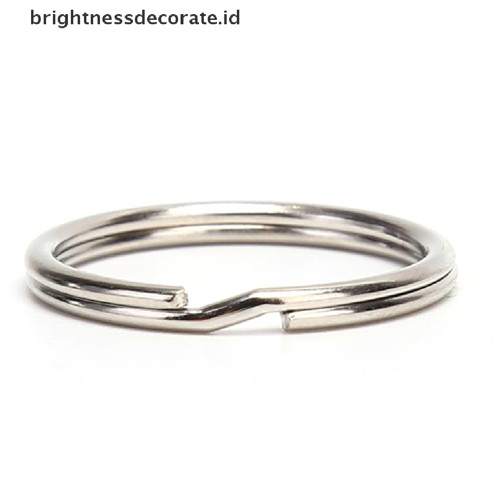 [Birth] 100pcs/lot Gantungan Kunci DIY Metal Key Holder Split Rings Hoop Metal Loop Keychain [ID]