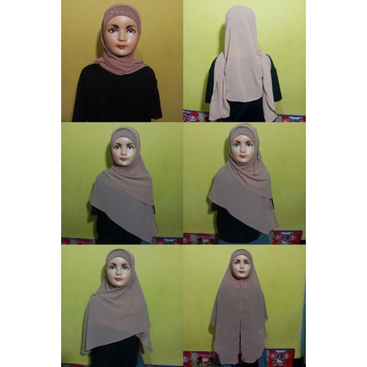 HIJAB/JILBAB/KERUDUNG PASMINA OVAL ANAK CERUTY BABYDOLL TERBARU(anak 2-8tahun)