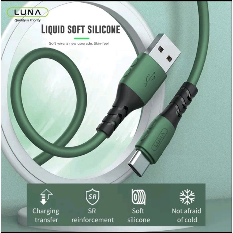 LUNA C198 KABEL DATA CHARGER FAST CHARGING 3A MICRO TYPE C LIGHTNING