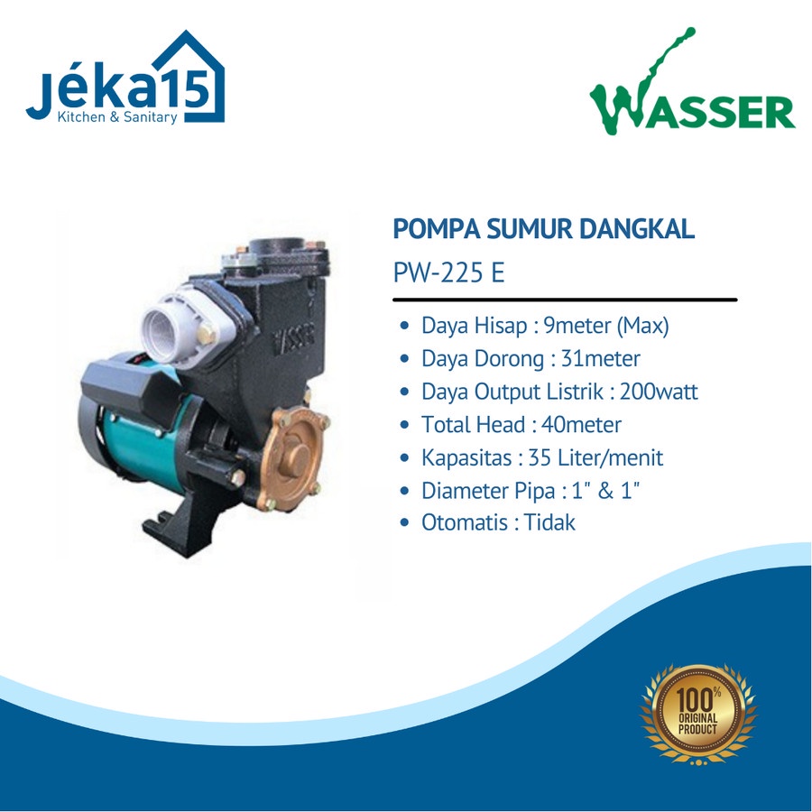 POMPA SUMUR DANGKAL MANUAL WASSER PW-225E