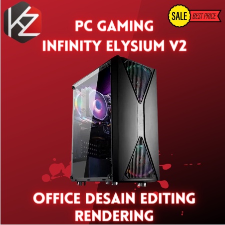 PC Gaming i3 10105F Generasi 10 / VGA 1030 2GB / Ram 8GB / SSD / Editing - Gaming