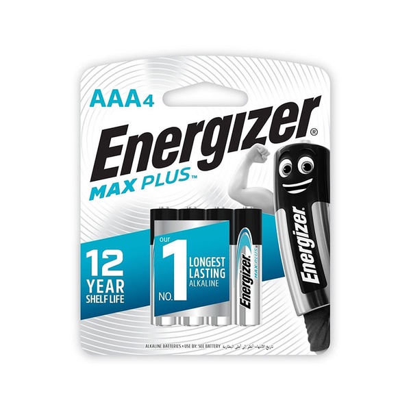 Baterai Energizer max plus AAA A3 isi 4 Batre tahan 12 tahun
