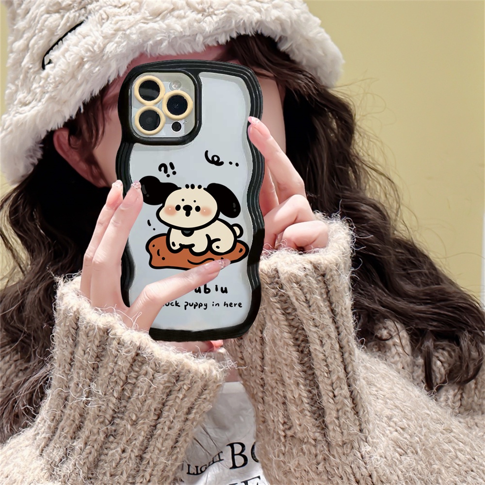 Case Kartun Anjing Lucu Samsung A04E A04S A04 A13 A03 A03S A50 A50S A30S A23 A22 A21S A12 A02S A11 A51 A10 A30 A52 A52S A20S A10S M12 A71 A53 A32 Wave Edge TPU Phone Case Cover