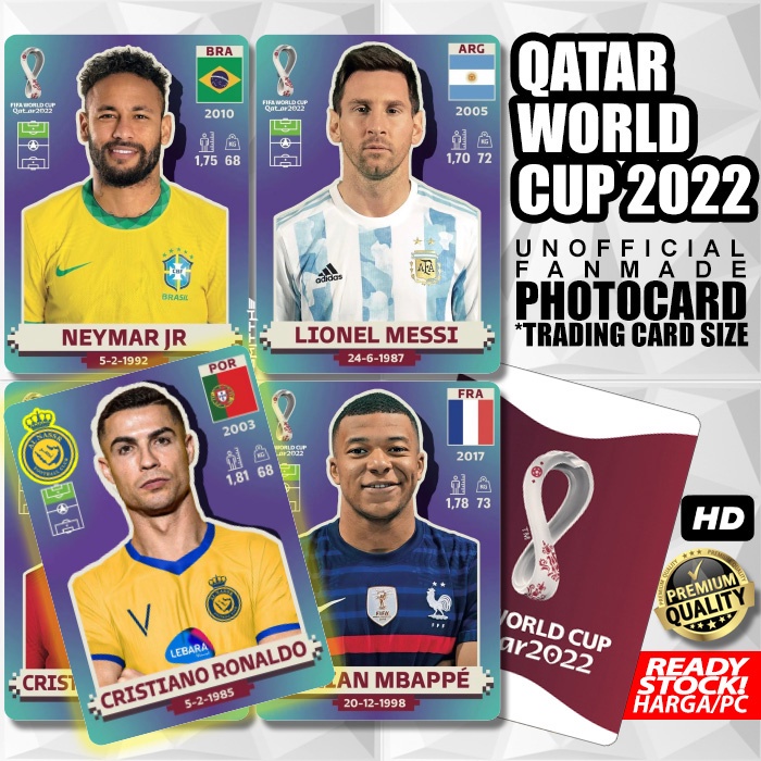 Photocard Player QATAR World Cup 2022 Unofficial Photo Card Kartu