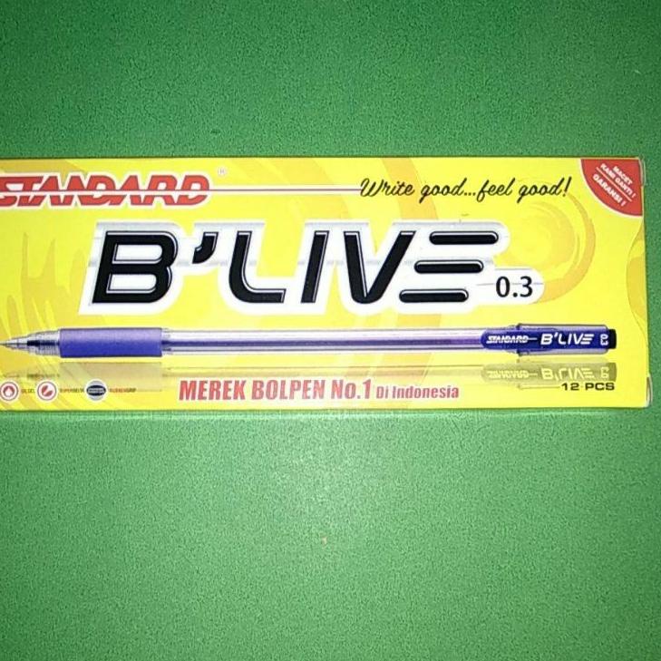 

Paket Meriah Pulpen Standard B'Live Isi 12 ( Kemasan / pak)