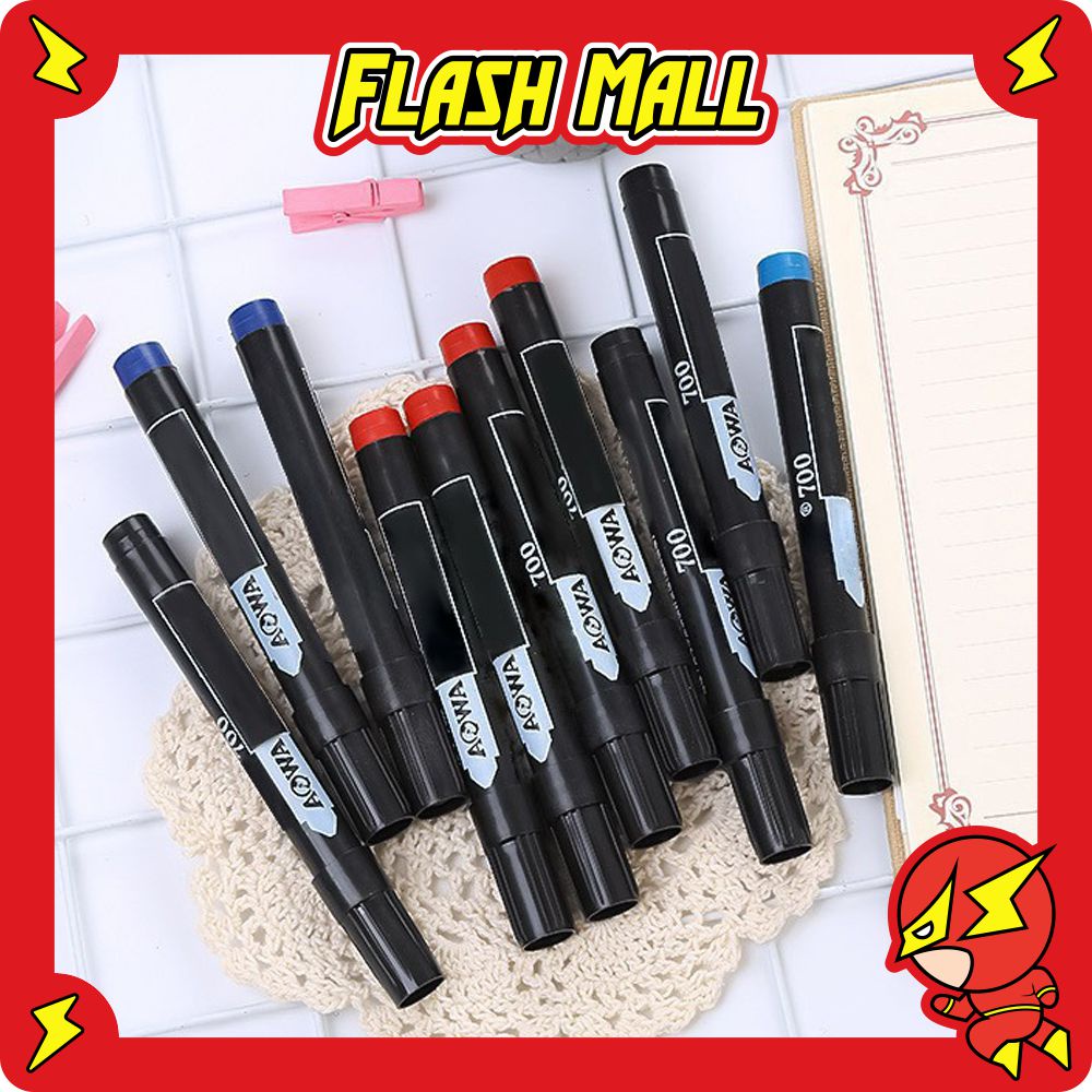 

FLASHmall Spidol Permanent Spidol Hitam Biru Merah Permanent Marker Spidol S051