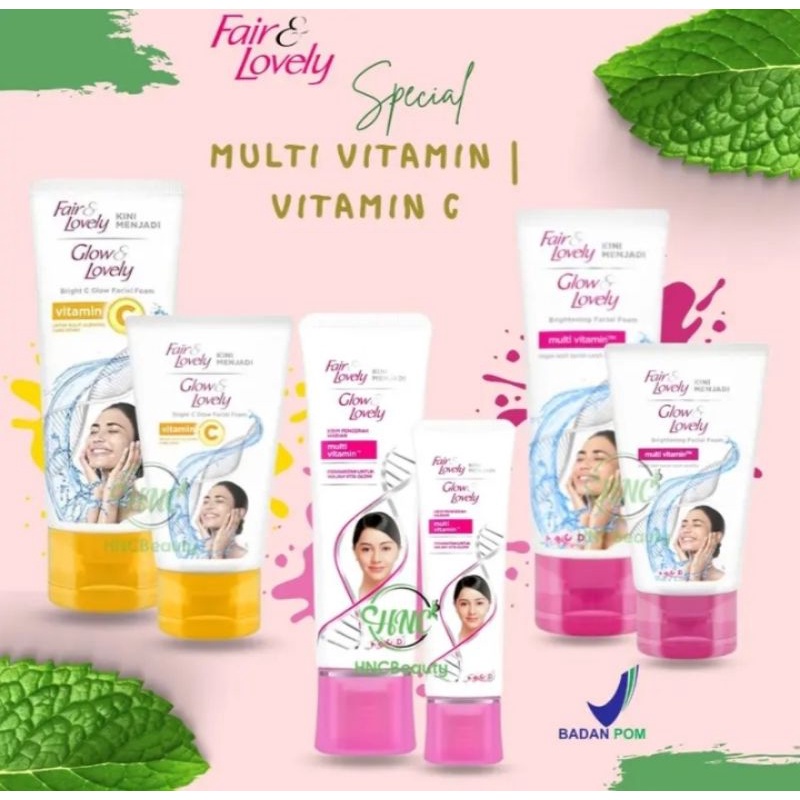 Fair&Lovely cuci muka Facial Foam ,,membersihkan noda dan melembabkan kulit