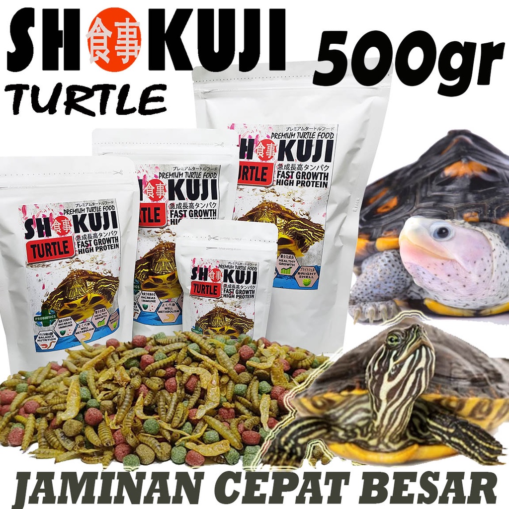 500GR SHOKUJI PELET BRAZIL RES CST MONBI PELET KURA AMBON MAKANAN  TURTLE FOOD KURA KURA AIR DAMER B