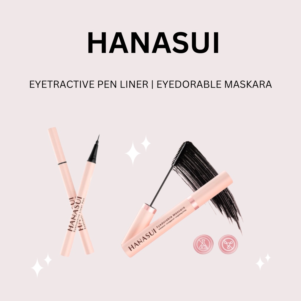 Hanasui Eyetractive Pen Liner | Hanasui Eyedorable Mascara | Hanasui Eye Makeup BPOM ORIGINAL
