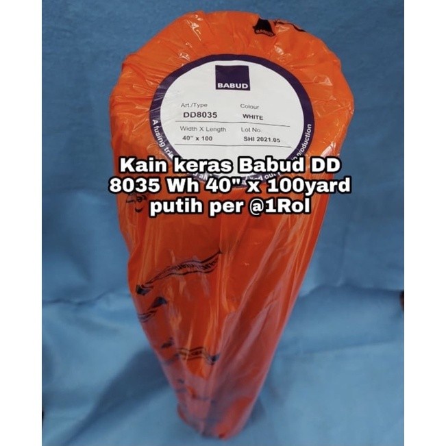 Konveksi Kain Keras Kodok Dd 8035 Putih 1 Roll