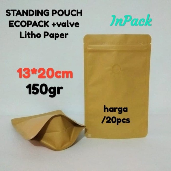 

Terlaris ✨ - kemasan kopi ecopack +valve 150gr (isi 20pcs) 2.1.23