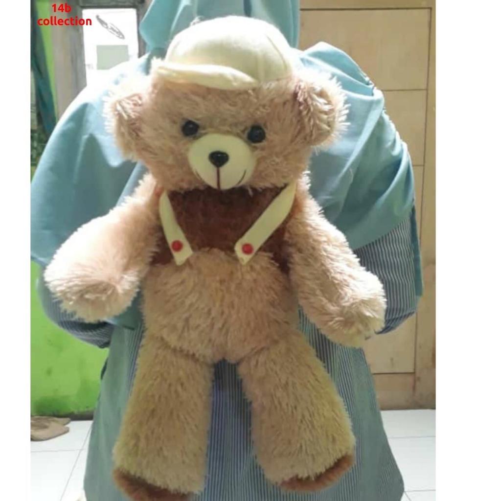 Tas beruang tedy bear bulu lucu imut gemoy ransel wanita baru boneka mewah ransel kasual