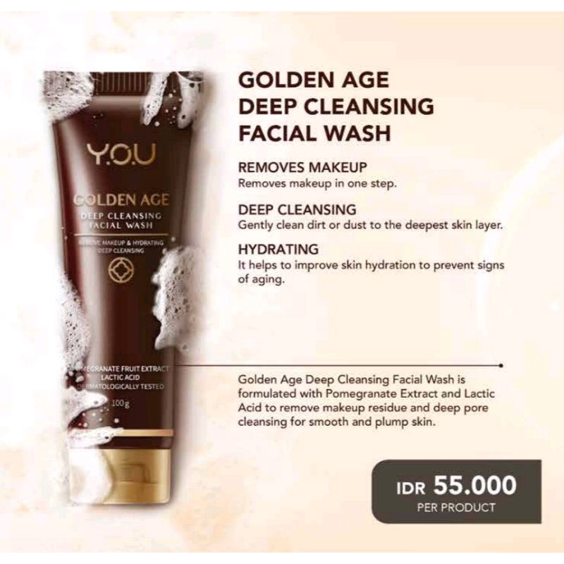 YOU golden age deep cleaning facial wash
