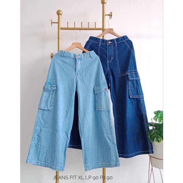 KULOT JEANS FIT XL LP 90 / CELANA WANITA / CELANA KEKINIAN / KULOT CEWEK / OOTD KEREN / FASHION MUSL