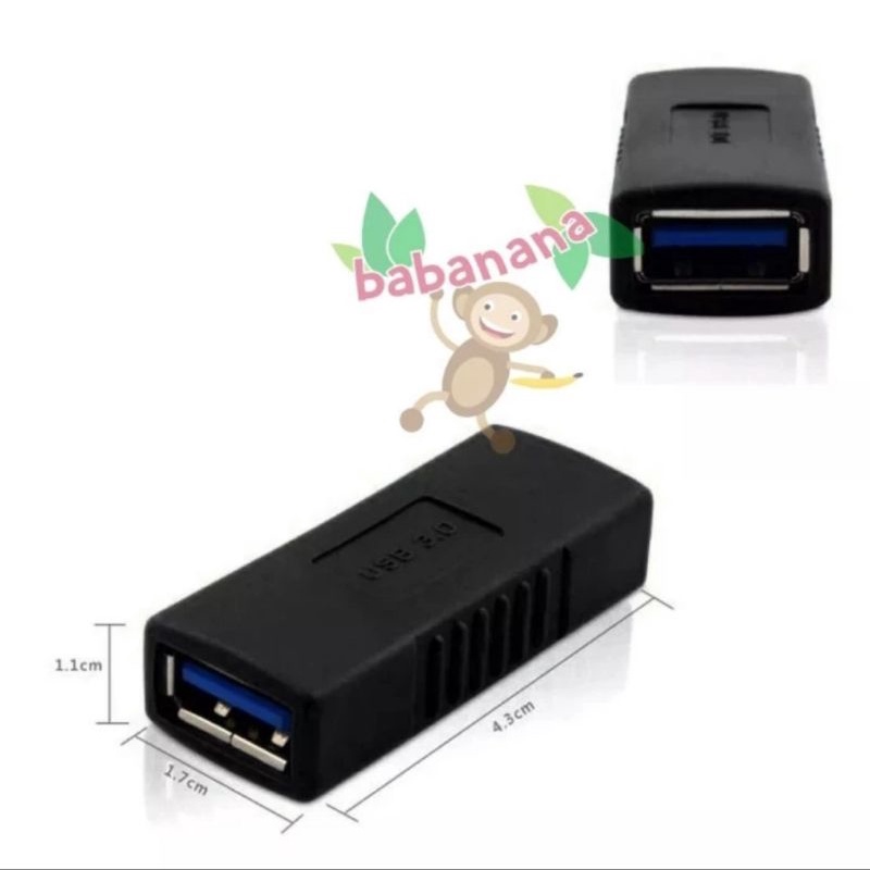 Barrel usb 3.0 penyambung kabel cable extension female coupler