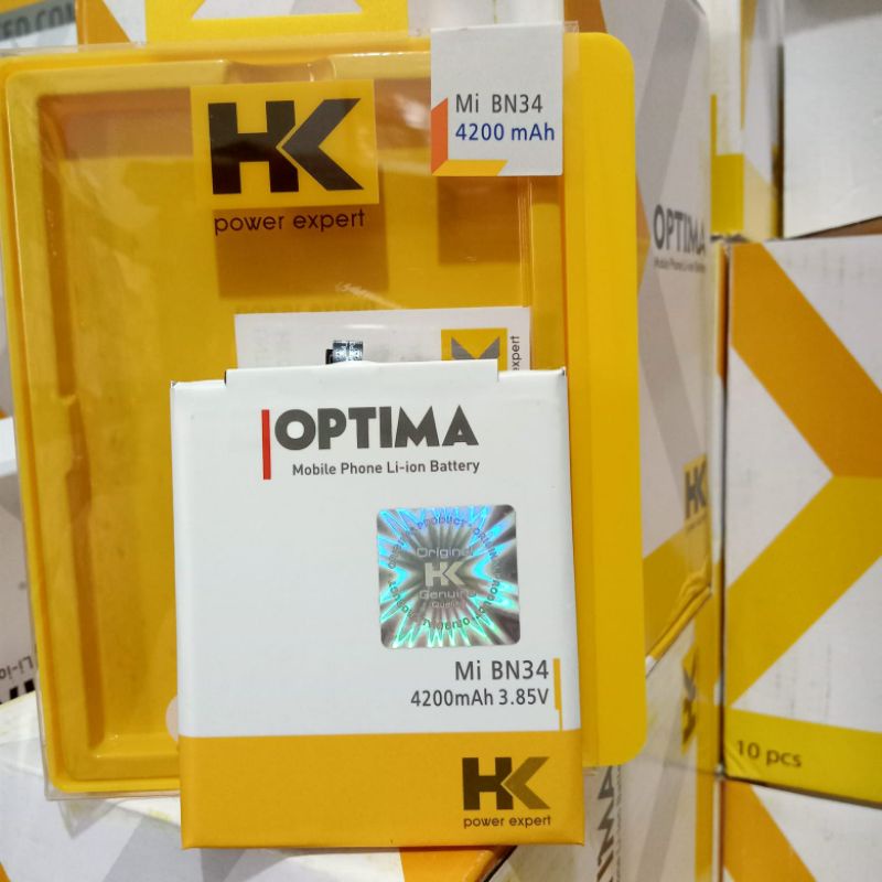 baterai HK BN 34 bn34 Xiaomi redmi 5A original HK optima HOLOGRAM