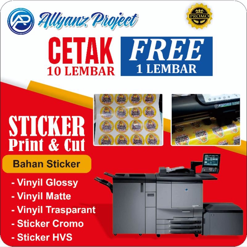 Jual Cetak Stiker Print Custom / Cut Free Cutting / Sticker Cromo ...