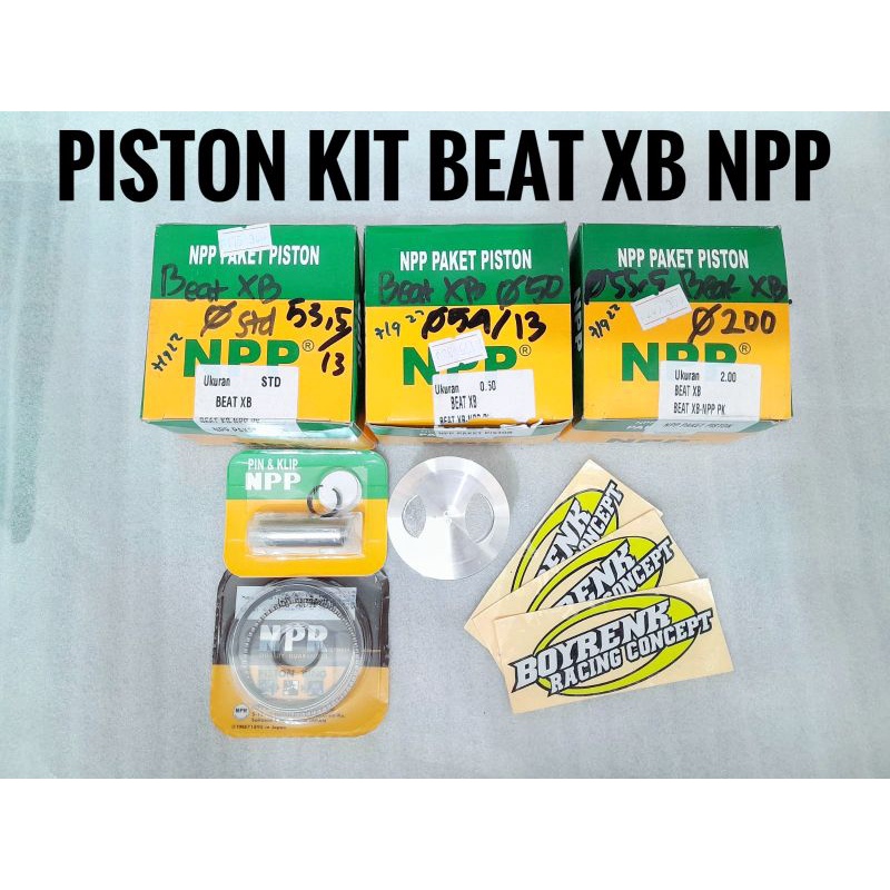 PISTON KIT BEAT KVY BEAT KARBU XB NPP 53.5/13 54/13 54.5/13 55/13 55.5/13