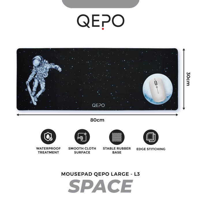 Mousepad QEPO Large L3 Motif Space 80 x 30 cm