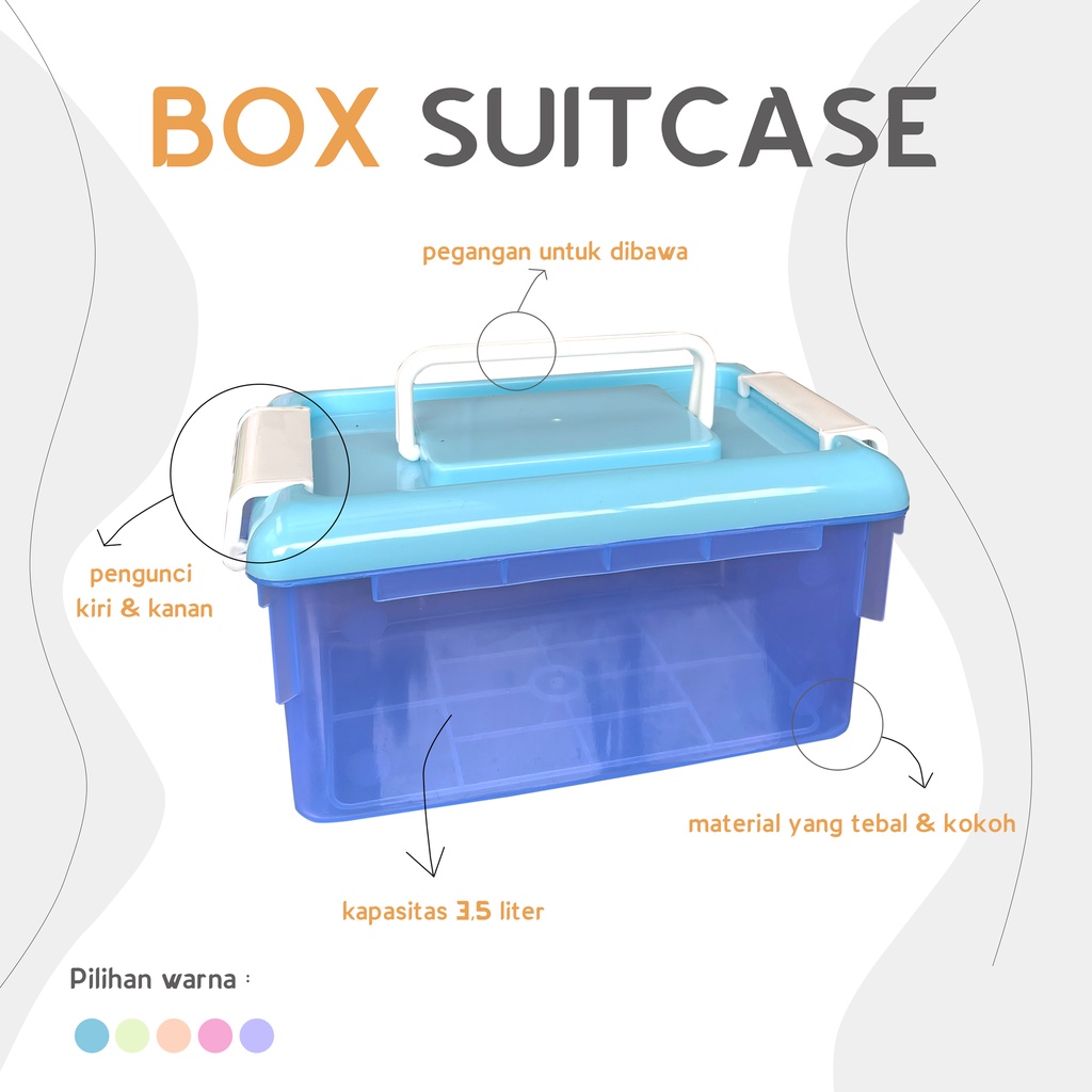MINI CONTAINER SUITCASE / BOX SUITCASE / CONTAINER BOX MINI / KOTAK PENYIMPANAN SERBAGUNA