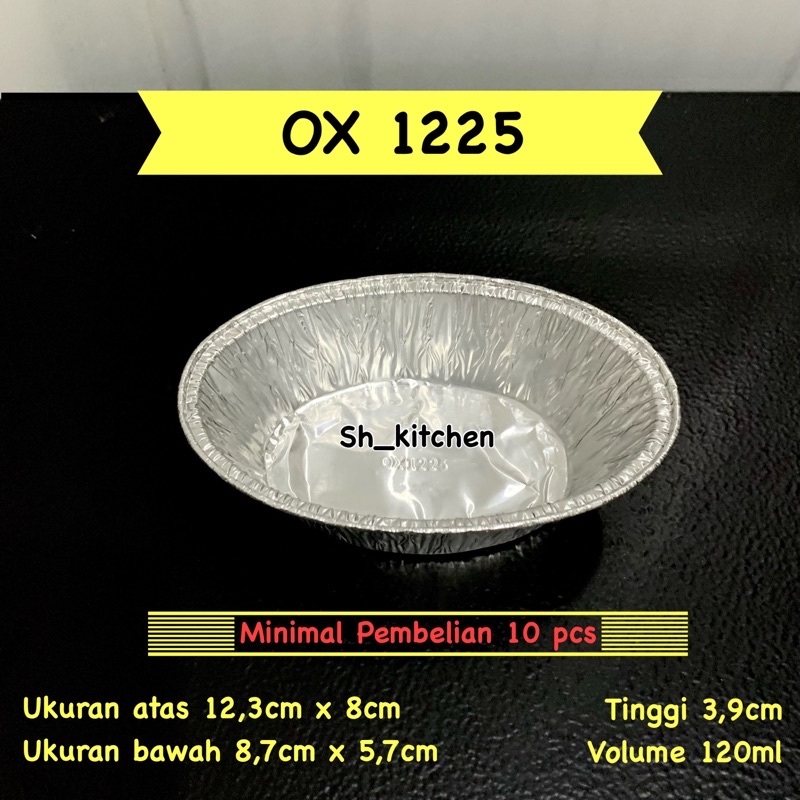 Aluminium Foil Cup OX1225 TANPA TUTUP tempat zupa soup macaroni schotel volume 120ml