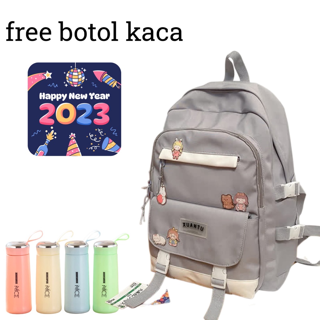 Tas Sekolah Anak Perempuan SD SMP SMA Ransel Kerja ORIGINAL Tas Sekolah Anak Laki-Laki Free  BOTOL+PULPEN